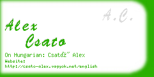 alex csato business card