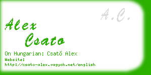 alex csato business card